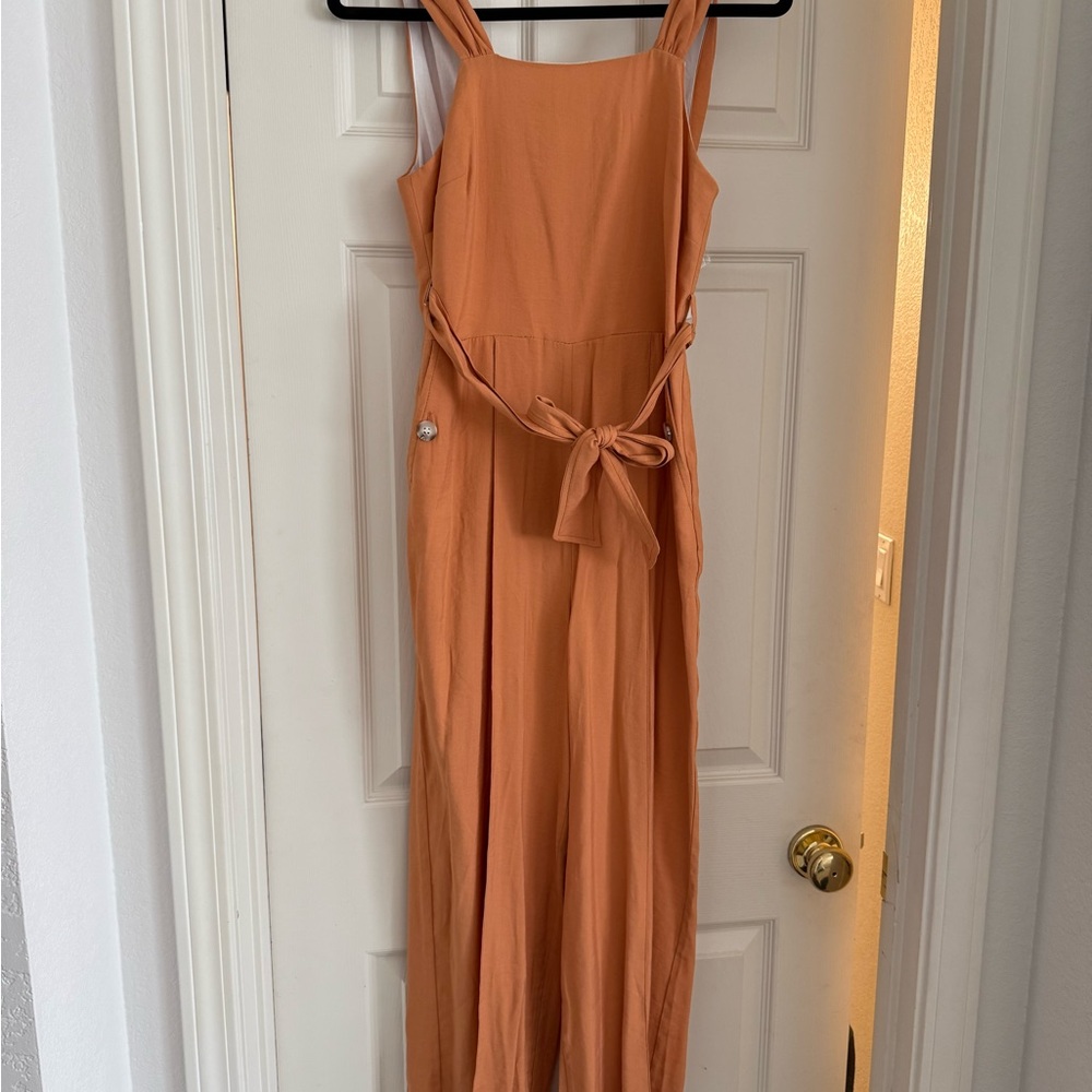 Orange Sleeveless Jumpsuit